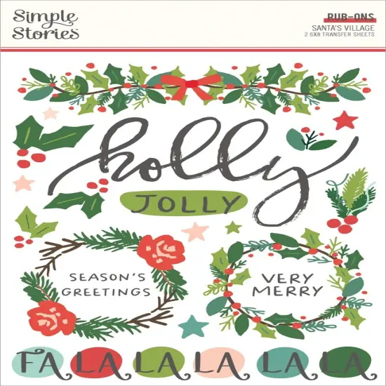 Santa's Village Rub-Ons-6"X8" {1}