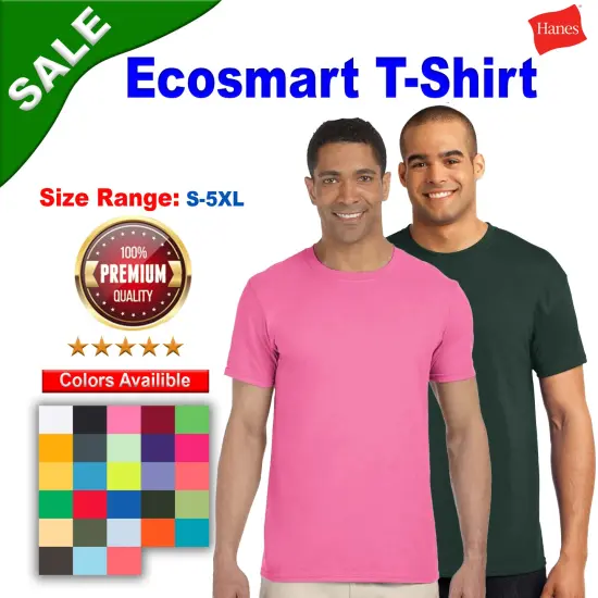 Hanes&reg; Ecosmart Crewneck Short Sleeve T-Shirt Charcoal Heather {2}