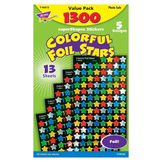 Colorful Foil Stars superShapes Value Pack, 1300 ct {1}