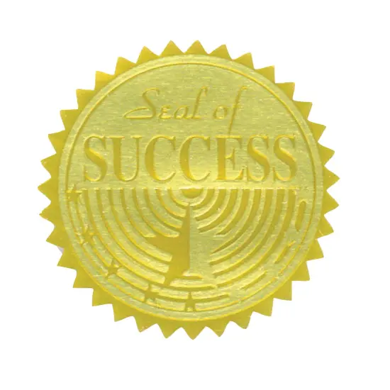 Gold Foil Embossed Seals, Seal of Success, Pack of 54 {1}