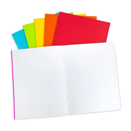 Bright Blank Books, 24 Pages, Assorted Colors, 8.5" x 11", Pack of 6 {1}