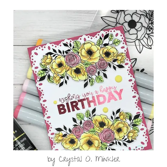 Deco Foil Adhesive Transfer Sheets by Unity 5.9" x 5.9"-Blooming Friendship {7}