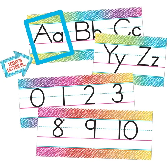 Colorful Scribble Alphabet Line Bulletin Board {1}