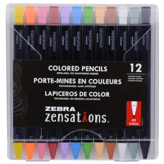 Refillable Mechanical Colored Pencils, Pack of 12 {1}