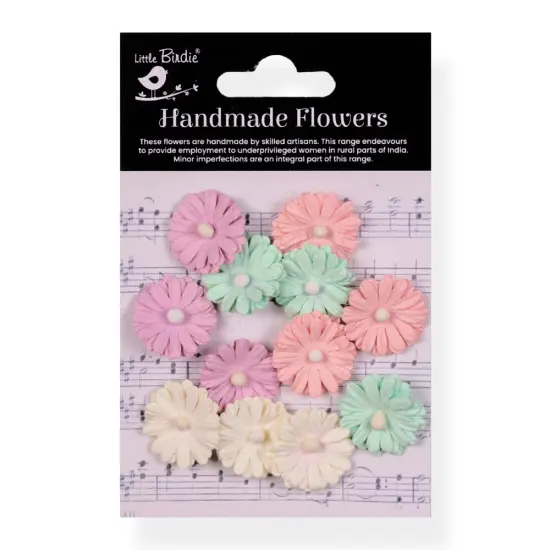 Little Birdie Larisa Paper Flowers 12/Pkg-Fairy Garden {1}