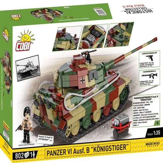 COBI Historical Collection WWII PANZER VI Ausf. B "KONIGSTIGER" Tank {4}