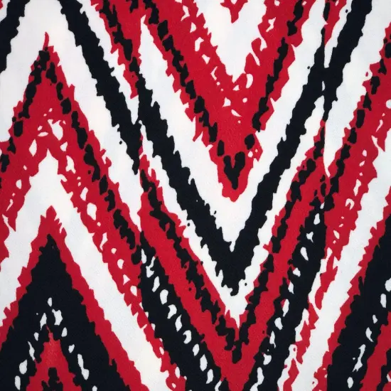 1 Yard Liverpool Knit Geometric Print Fabric For Dresses Tops Skirts Apparel Projects 58/60" Wide Red {1}