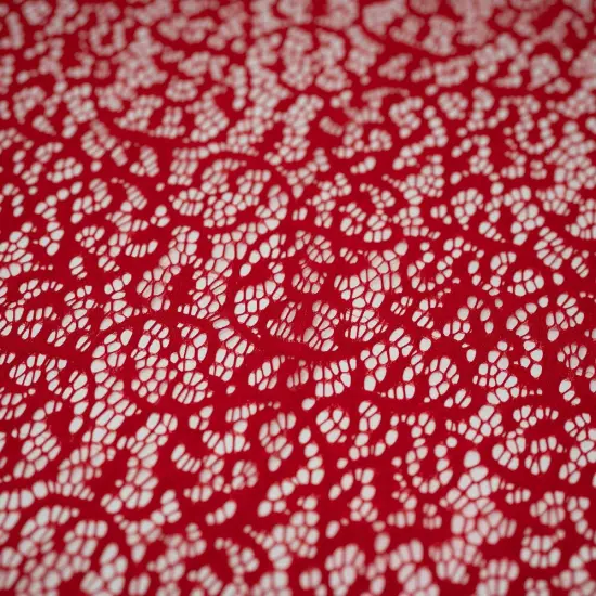 1 Yard Gabrielle Stretch Lace Fabric 58/60" Wide Red {6}