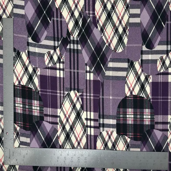 1 Yard Liverpool Knit Geometric Print Fabric Stretch Crepe Textured 58"-60" Width Gray {5}