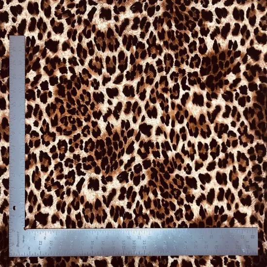 1 Yard Liverpool Knit Animal Print Fabric for Dresses, Tops, Costumes and Decor &ndash; Width 58&ndash;60 Inches Dark Brown {3}