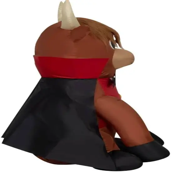 3.5' Gemmy Airblown Inflatable Halloween Highland Cow as Vampire Yard Decoration 554026 {4}