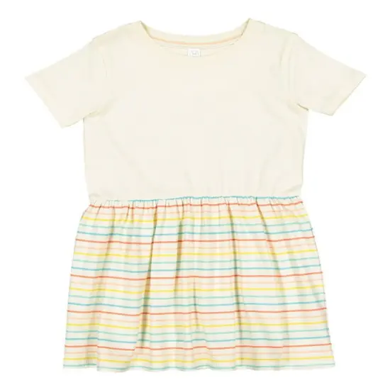 Rabbit Skins&reg; Infant Fine Jersey Dress Natrl / SunStrp {2}