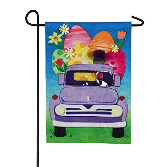 Easter Egg Truck 2 Sided Garden Flag {2}