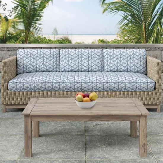 Harbor - Blue Abstract & Geometric Upholstery Fabric 54 Inches" {3}