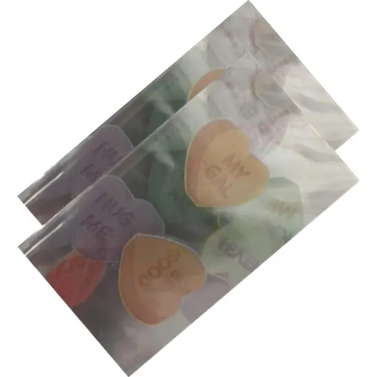 Large Conversation Hearts Cello Treat Bag {6}