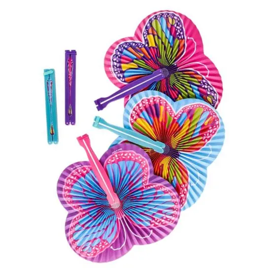Butterfly Folding Fans 10 Inches Tall {4}