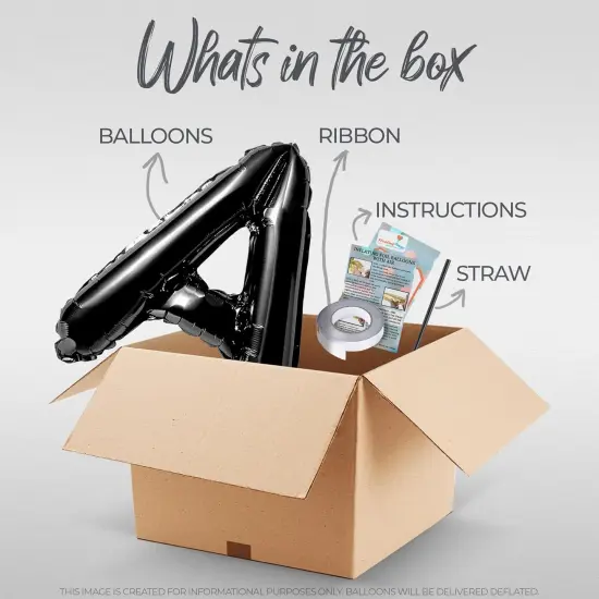 Letter Balloons - WILL YOU BE MY GIRLFRIEND 16" Inch Alphabet Letters Foil Mylar Balloon Valentines Day Banner (Black) {4}