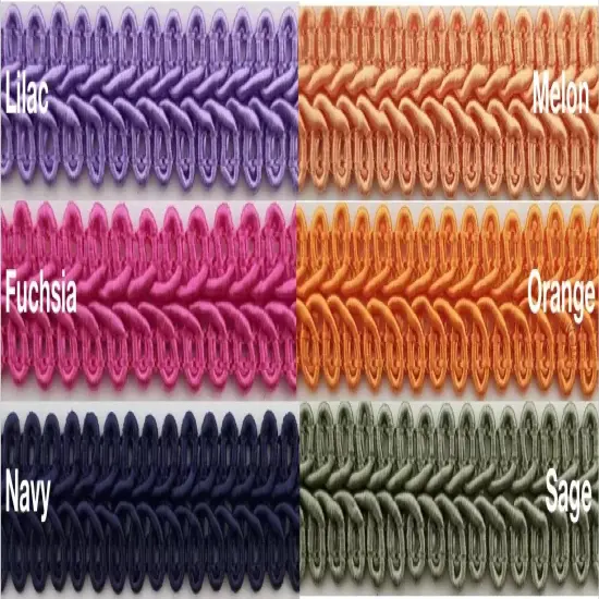 1/2" Chinese French Braid Gimp Trimming - 12 Continuous Yards - Many Colors! Turquoise {4}