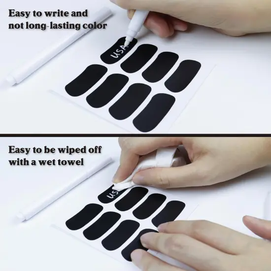 100 Pairs Sports Eye Black Stickers Set for Softball, Football, Lacrosse, Baseball Party Favors - Eye Stickers with 2 Pencils for Party Game Day Sports Supplies (Black) {3}