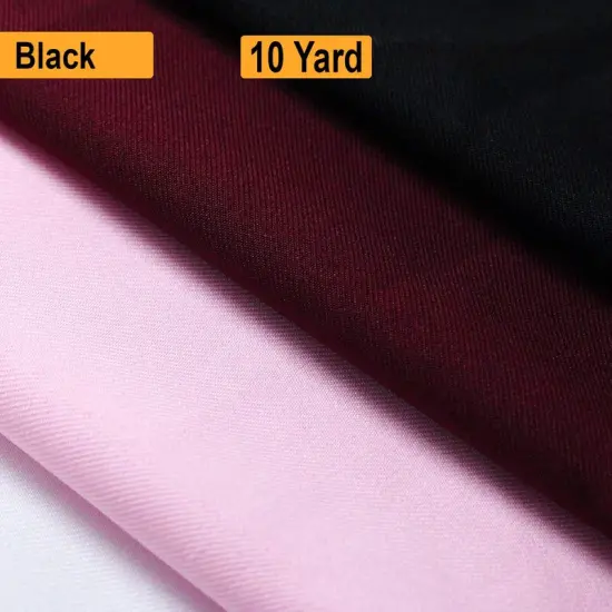 Gabardine Solid 100% Poly Woven Black {1}