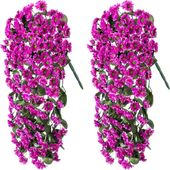 Artificial Summer Bushes Fake Hanging Flowers Plants for Outdoor Summer Decoration {2}