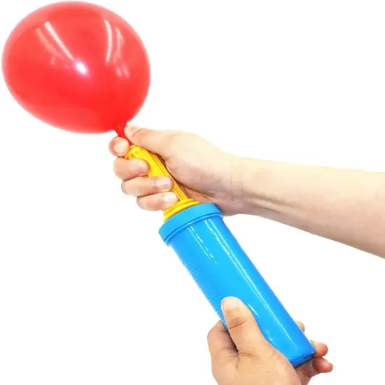 Portable Hand Held Round Nozzle Pump for Quickly Filling Inflatables, Balloons, Toys, Hand Pump - Double Action Air Pumps Balloons, Exercise Balls, Yoga Balls, Pool Floats {5}