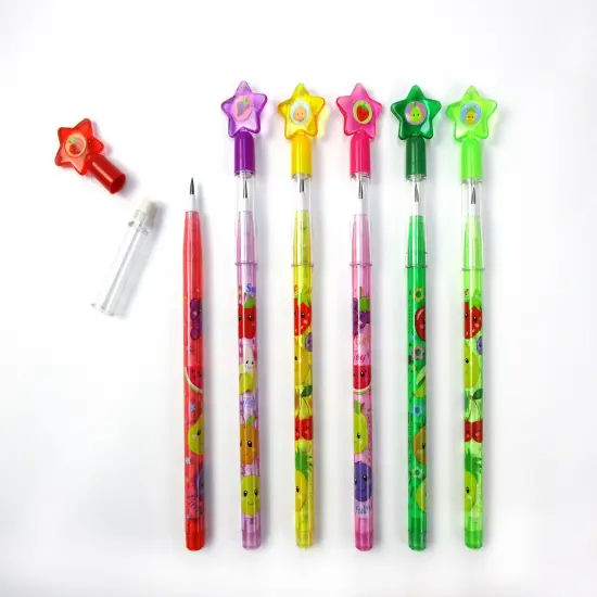 Fruit of the Spirit Stackable Multi Point Pencils - Set of 6 {2}