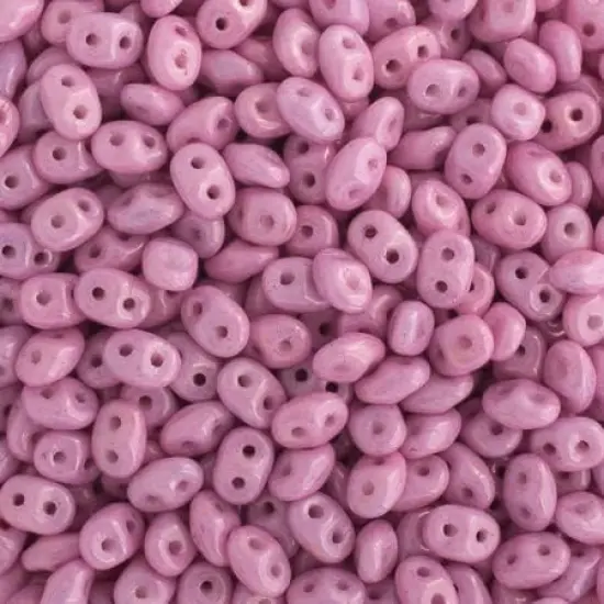 Matubo 2-Hole Czech Glass Opaque Luster Superduo Beads, 100g Lila {1}
