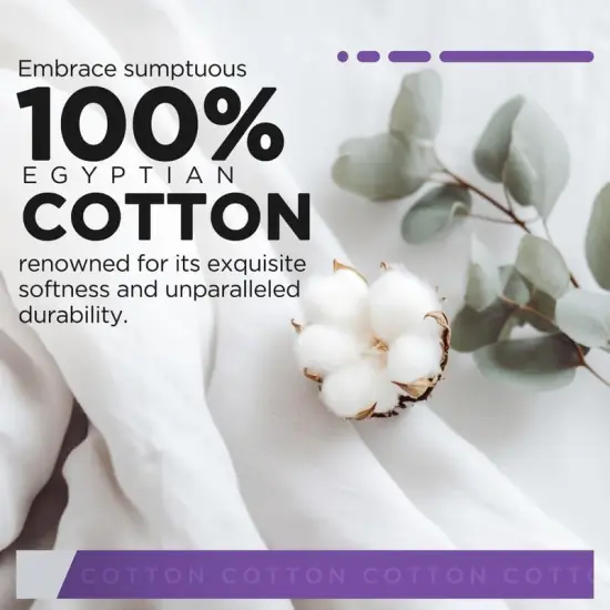 1000 Thread Count Queen White Pillow Cases Set of 2-100% Egyptian Cotton with Long-Staple Combed Pillows for Sleeping, Soft & Silky Bed Pillow Cover {3}