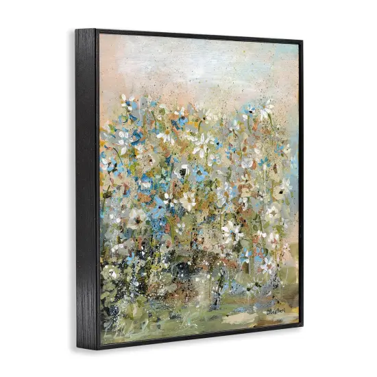 Stupell Industries Speckled Garden Flowers Framed Giclee Design by Roy Ebert {9}