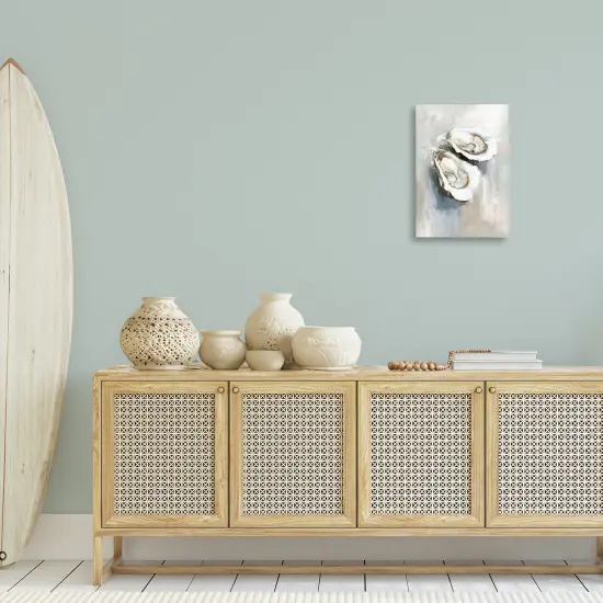 Stupell Industries Two Oysters Seashell Mirage Canvas Design by Ramona Murdock {2}