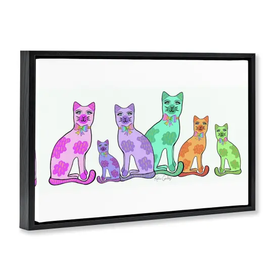 Stupell Industries Funky Whimsical Cats Floating Frame Design by Katie Conley {9}