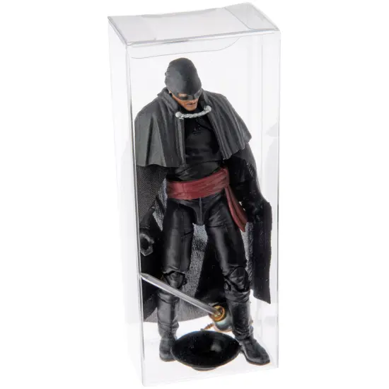 Plymor Clear Folding Action Figure Storage / Display Protector Box, 1.75" W x 1.25" D x 4.5" H, fits 3.75" Figures {6}