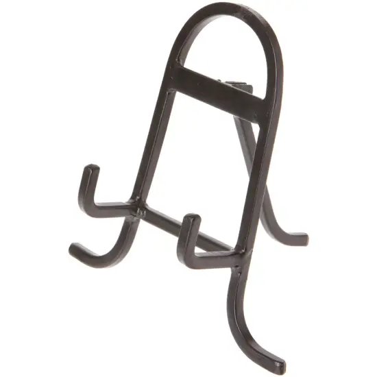 Bard's Small Black Wrought Iron Easel, 6" H x 5.5" W x 4" D (For 6" - 8.5" Plates) {1}
