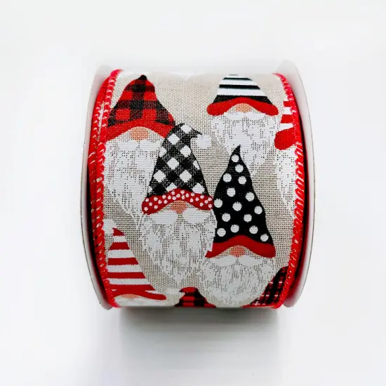 Designer' Shop Holiday Gnomes wired edge ribbons WR 63-5133 2.5" x 10 yards {2}