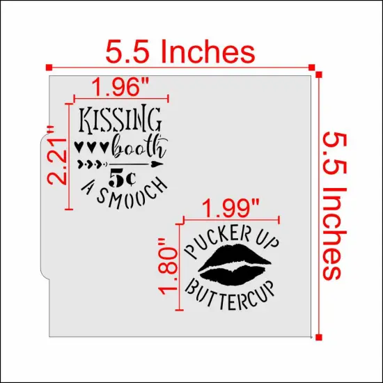 Pucker Up Cookie Stencil {2}