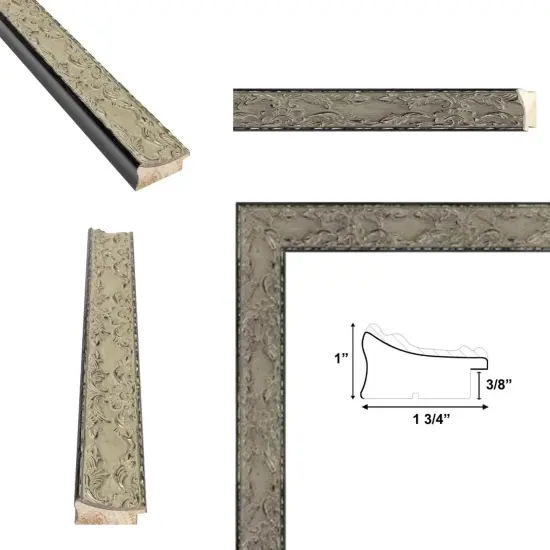 Vintage Antique Alabaster White Wash Picture Frame 12x14 frame {2}