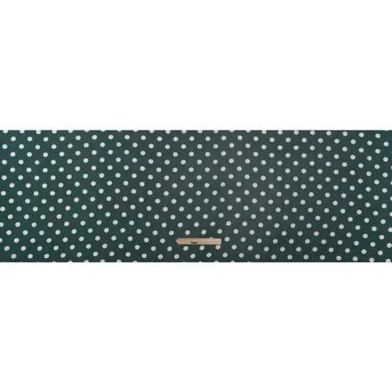 1 Yard Teal and White Polka Dot Nylon Georgette Lightweight Fabric for Dressmaking 59 inch Width {4}