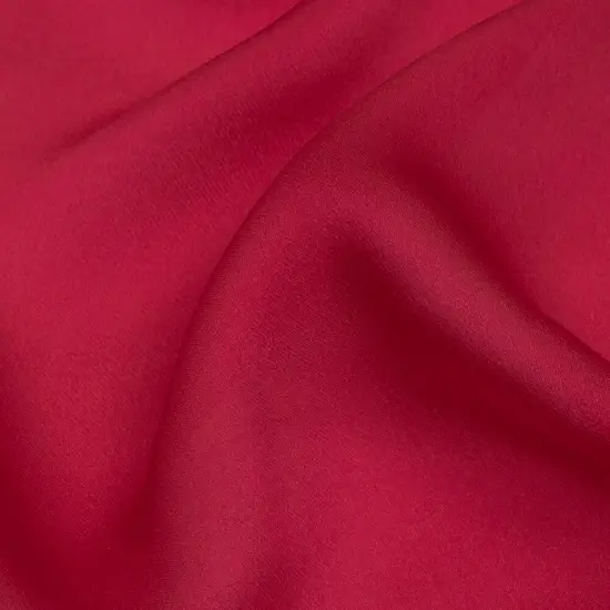1 Yard Hot Pink Satin Faced Silk Chiffon Dress Fabric 55 Inch Width {2}