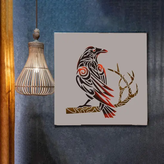 Halloween Crow Stencil(Custom) {3}