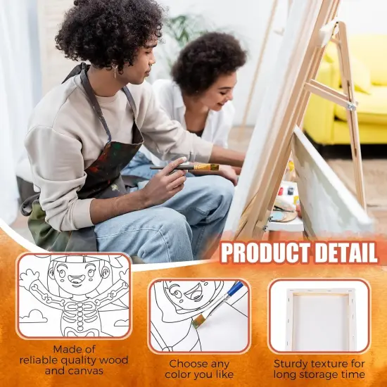 20 Pcs Stretched Pre Drawn Canvas Afro Queen Black Art(Halloween) {5}