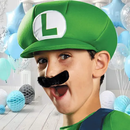 Boys Luigi Costume with Hat and Mustache Set {2}