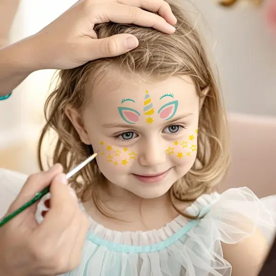 Face Paint Stencils Reusable Halloween Body Facial Painting Templates(white) {1}