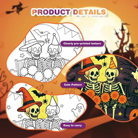 12 Packs Halloween Pre Drawn Canvas to Paint(halloween) {5}