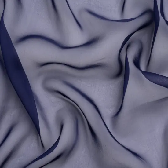 1 Yard Navy Iridescent Silk Voile 54" Wide Perfect for Formal Wear & Luxury Blouses {1}