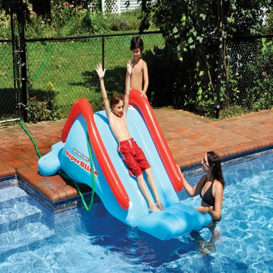 Swim Central Inflatable Swimming Pool Super Slide - 94" Blue {4}