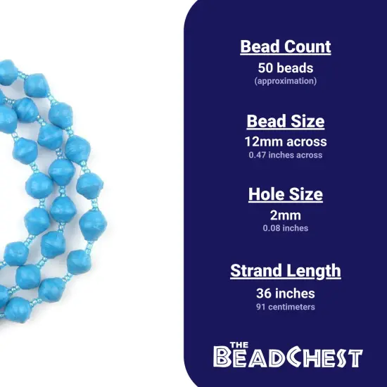 The Bead Chest Recycled Paper Bead Necklace from Uganda - Fair Trade African Jewelry (Turquoise) {3}