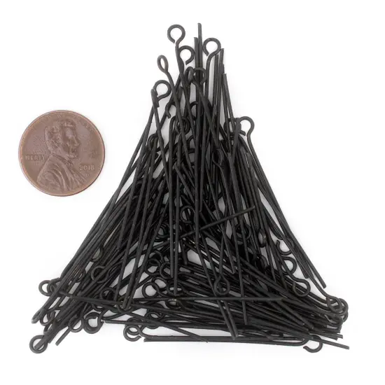 The Bead Chest Midnight Brass 21 Gauge 1.5 Inch Eye Pins (Approx 100 pieces) {2}