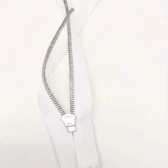 Zipper &ndash; White 4MM 4.5" Nickel Non-Separating, Closed for Pants, Shorts, Sleeves, and More {4}