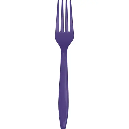288 pc Bulk Purple Plastic Forks {1}
